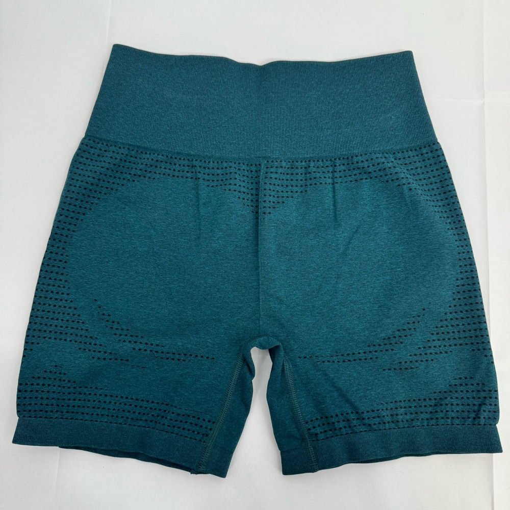 NWT Gymshark Women's Size M Body Fit Vital Seamless 2.0 Shorts Deep Teal - Picture 7 of 16